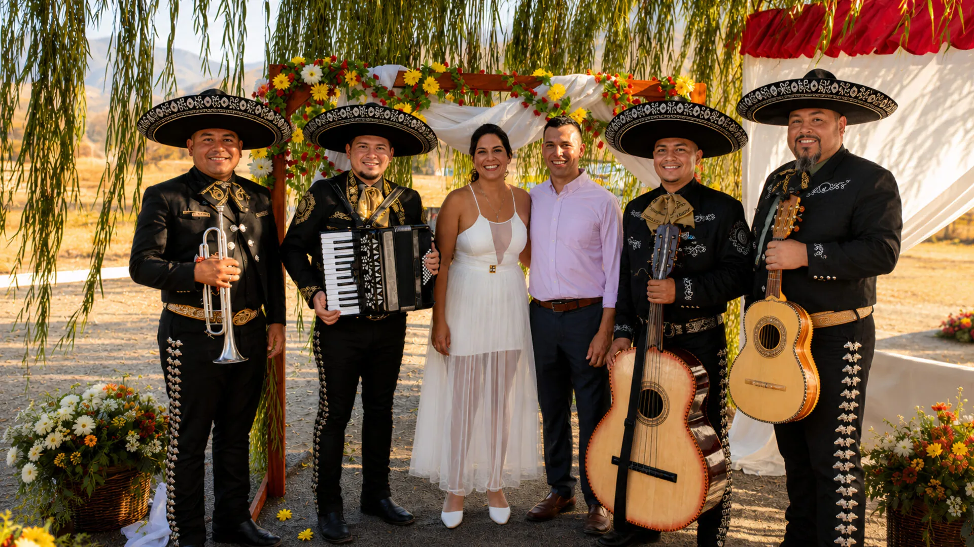 Mariachis a domicilio de MariachiShowMex en un evento en Santiago